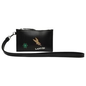 Lanvin Future Edition Leather Double Pouch ~ Black